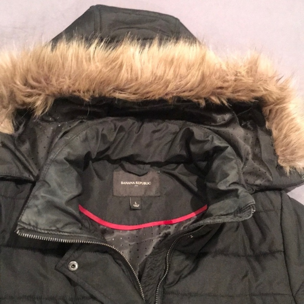 Banana Republic Puffer Coat w/ Fur Hood - Picture 5 of 8